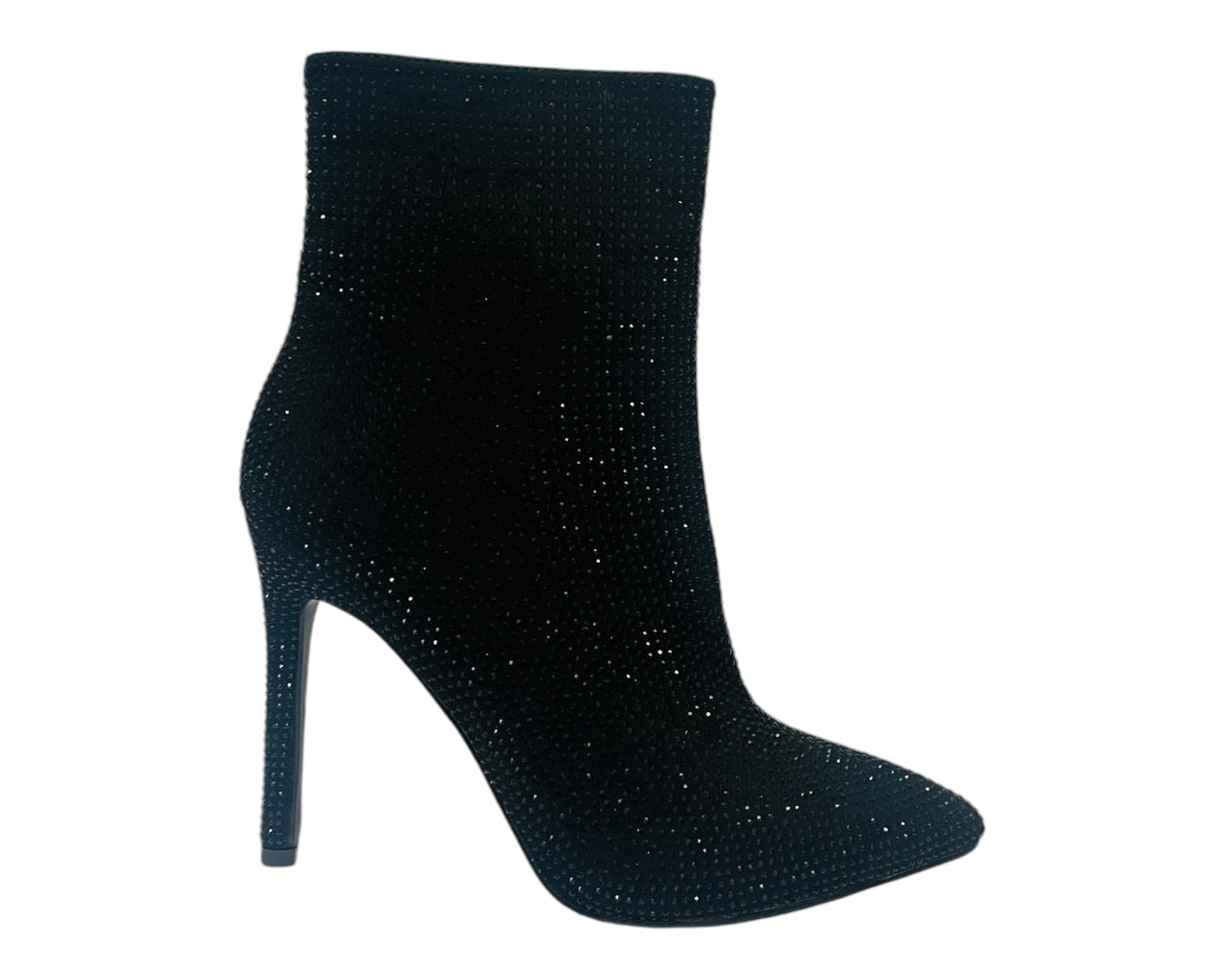 Rhinestone Zip Ankle Boots