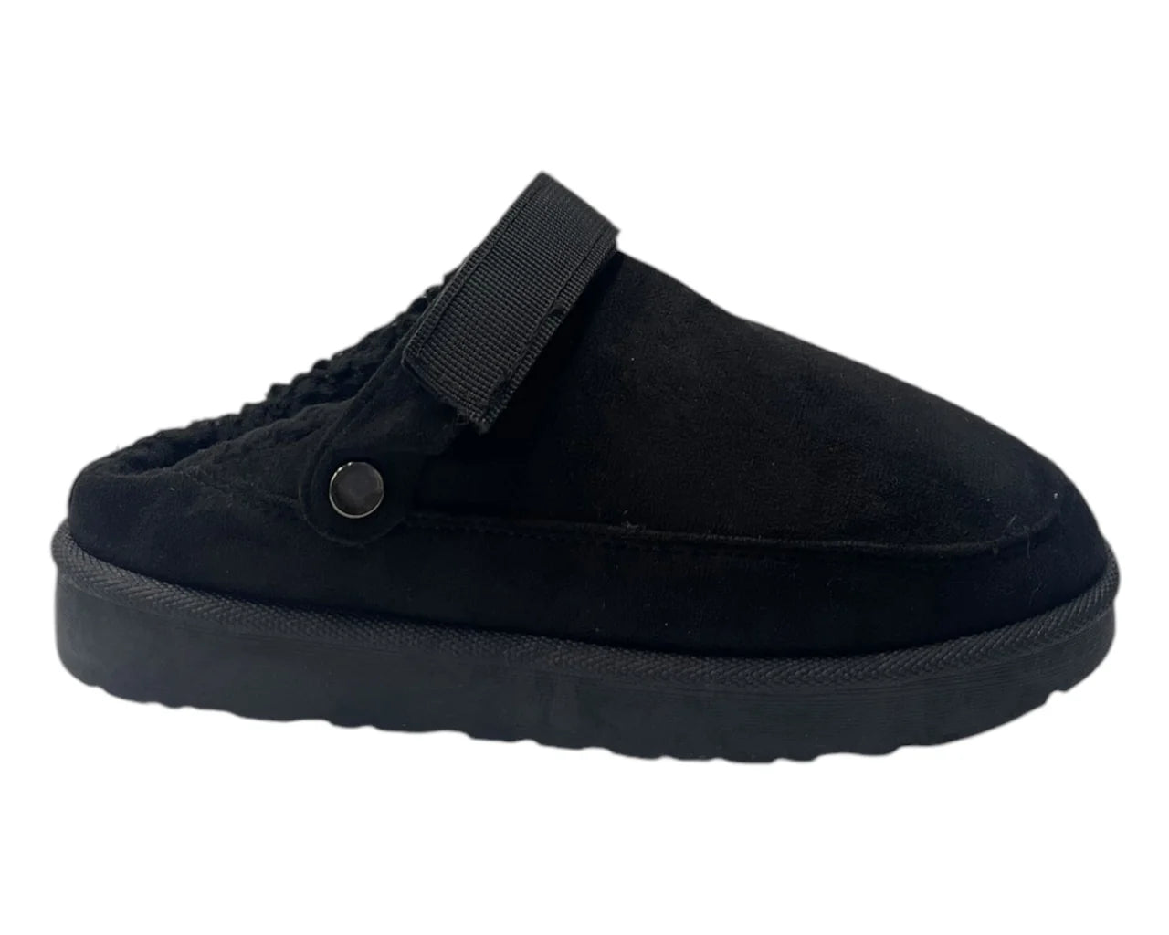 Women'sFaux Fur Lined Strap Flat Shoes