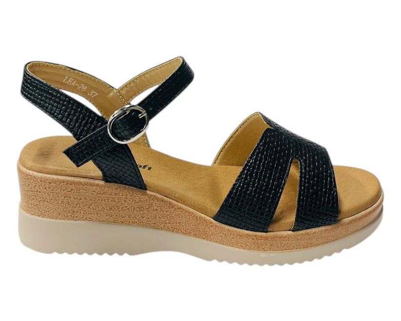 Women's Padded Insole Ankle Strap Wedge Sandals
