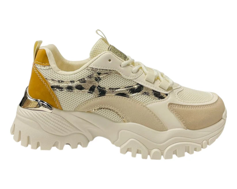 Women's Junior's Chunky Sole Lace Up Sports Trainers