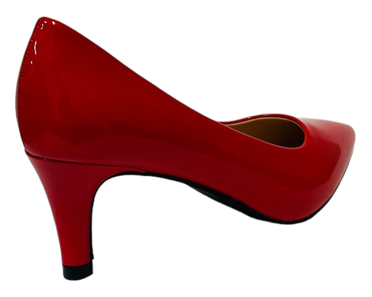 Women's Elegant Faux Patent Court Shoes Heel  for Women - Classy Comfort Footwear