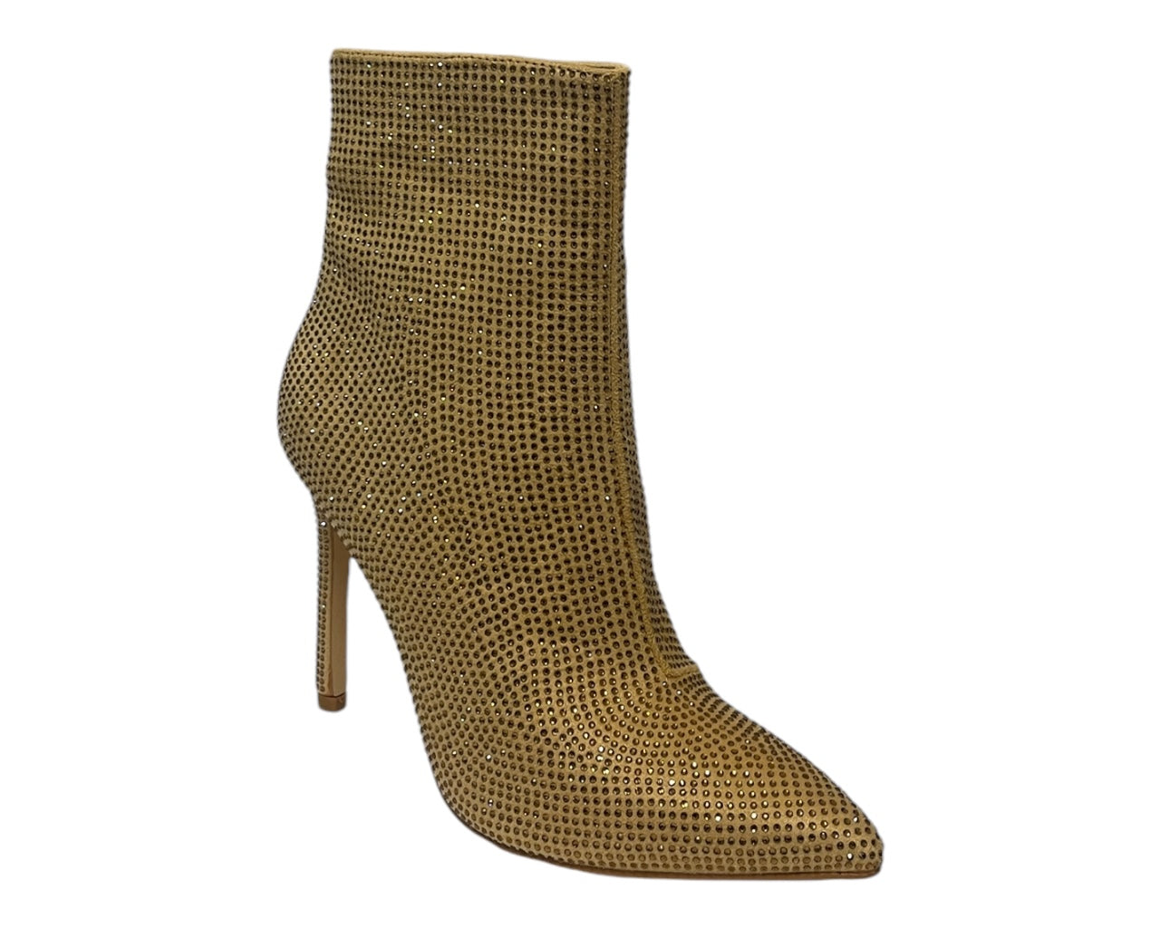 Rhinestone Zip Ankle Boots
