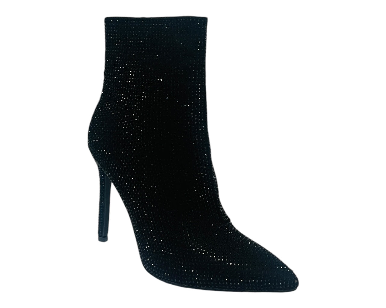Rhinestone Zip Ankle Boots