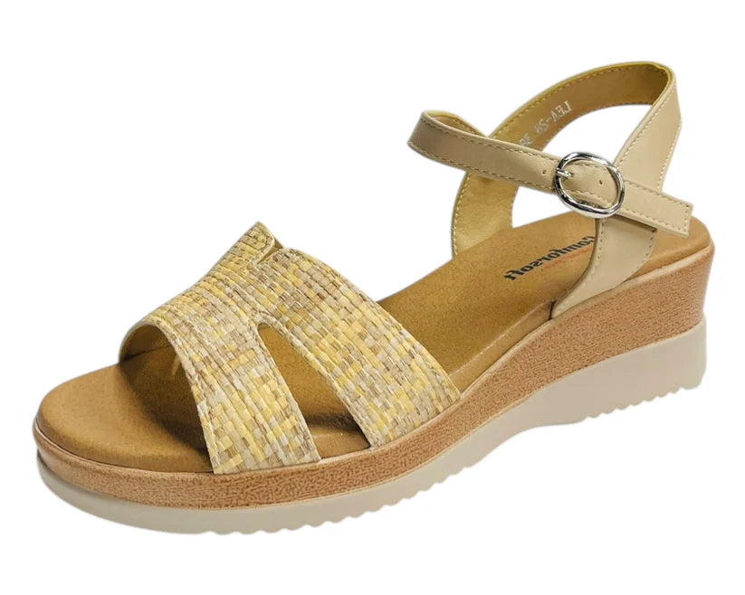 Women's Padded Insole Ankle Strap Wedge Sandals