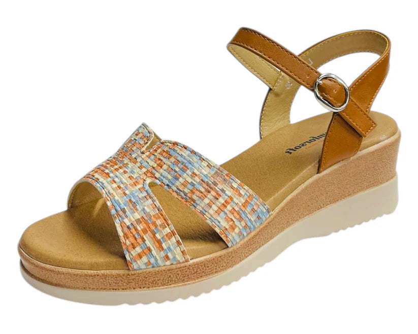 Women's Padded Insole Ankle Strap Wedge Sandals