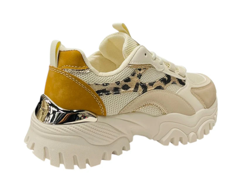 Women's Junior's Chunky Sole Lace Up Sports Trainers