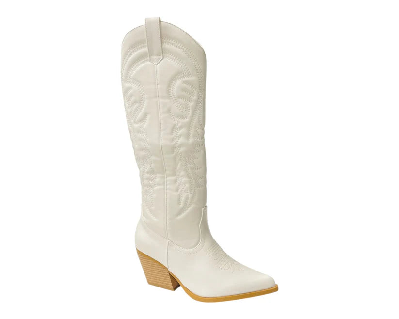 Embroidered Western-Style Cowboy Boots