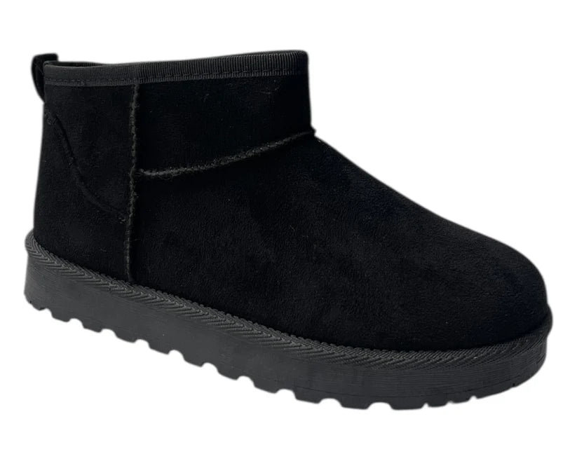 Faux Fur Lining Mini Ankle Boots