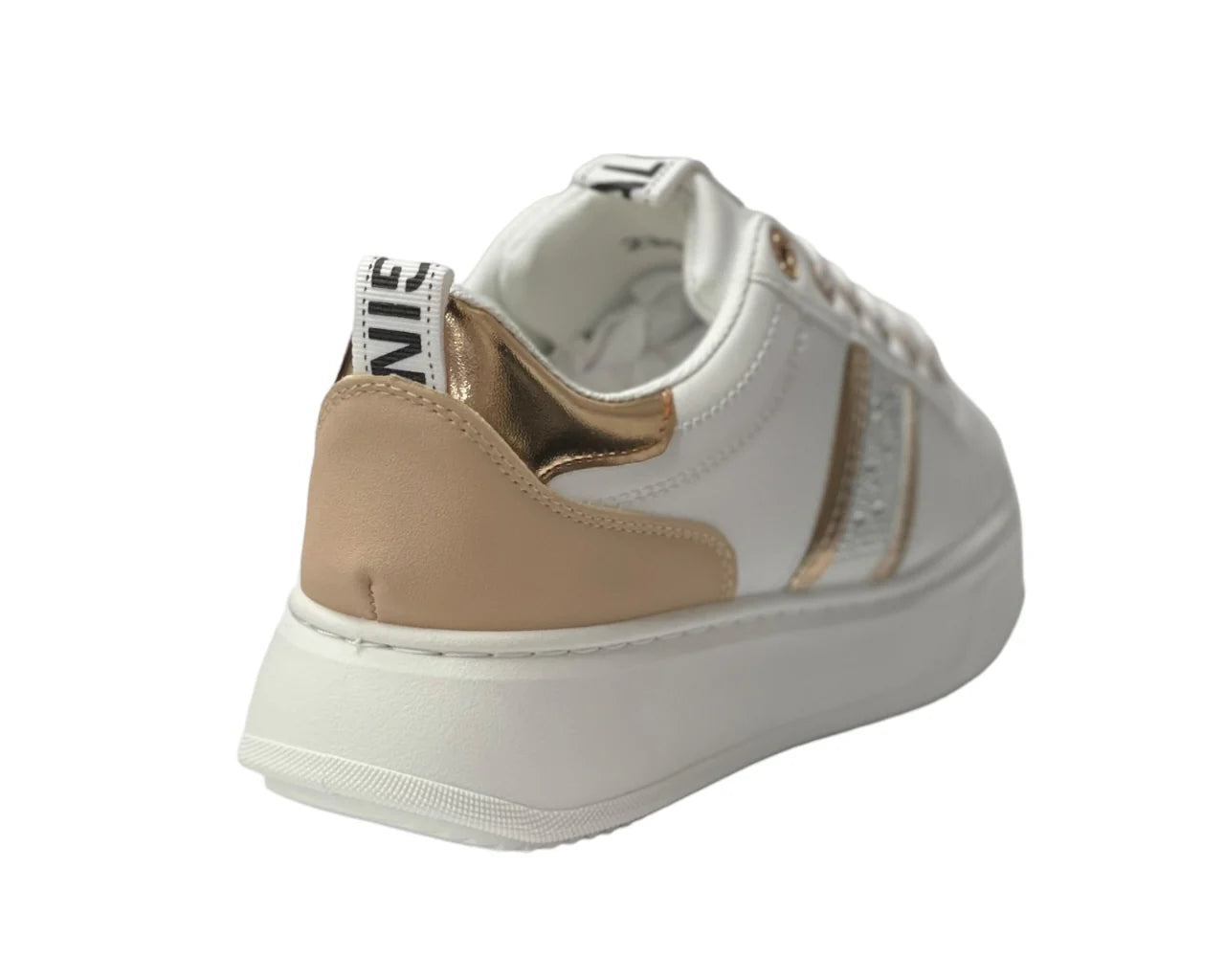 Women's  Faux Leather Rhinestone Lace Up Trainers
