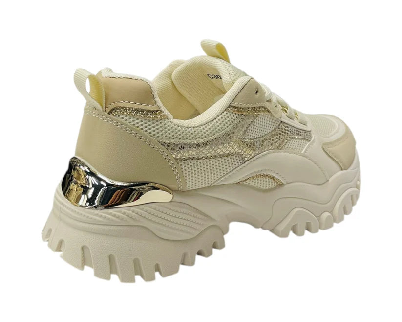 Women's Junior's Chunky Sole Lace Up Sports Trainers