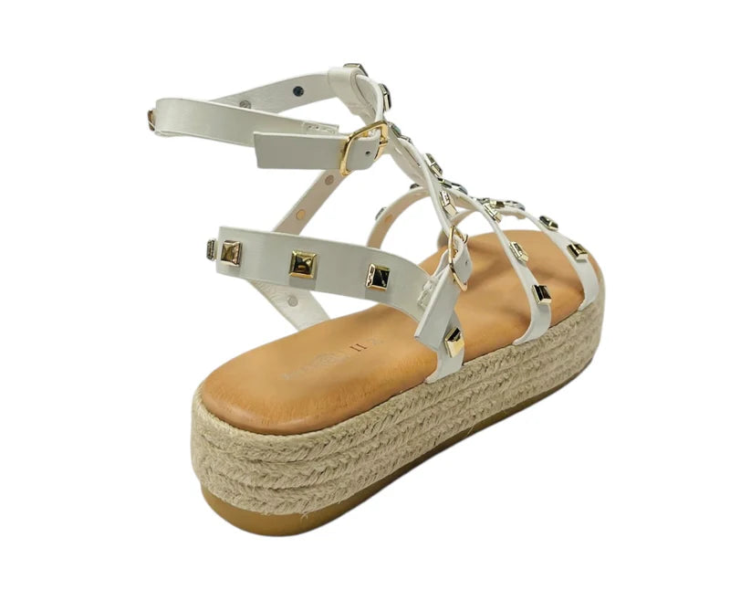 Women's Stud Gladiator Espadrille Platform Sandals