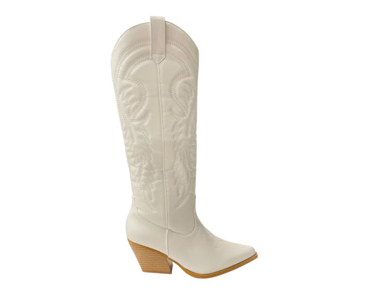 Embroidered Western-Style Cowboy Boots
