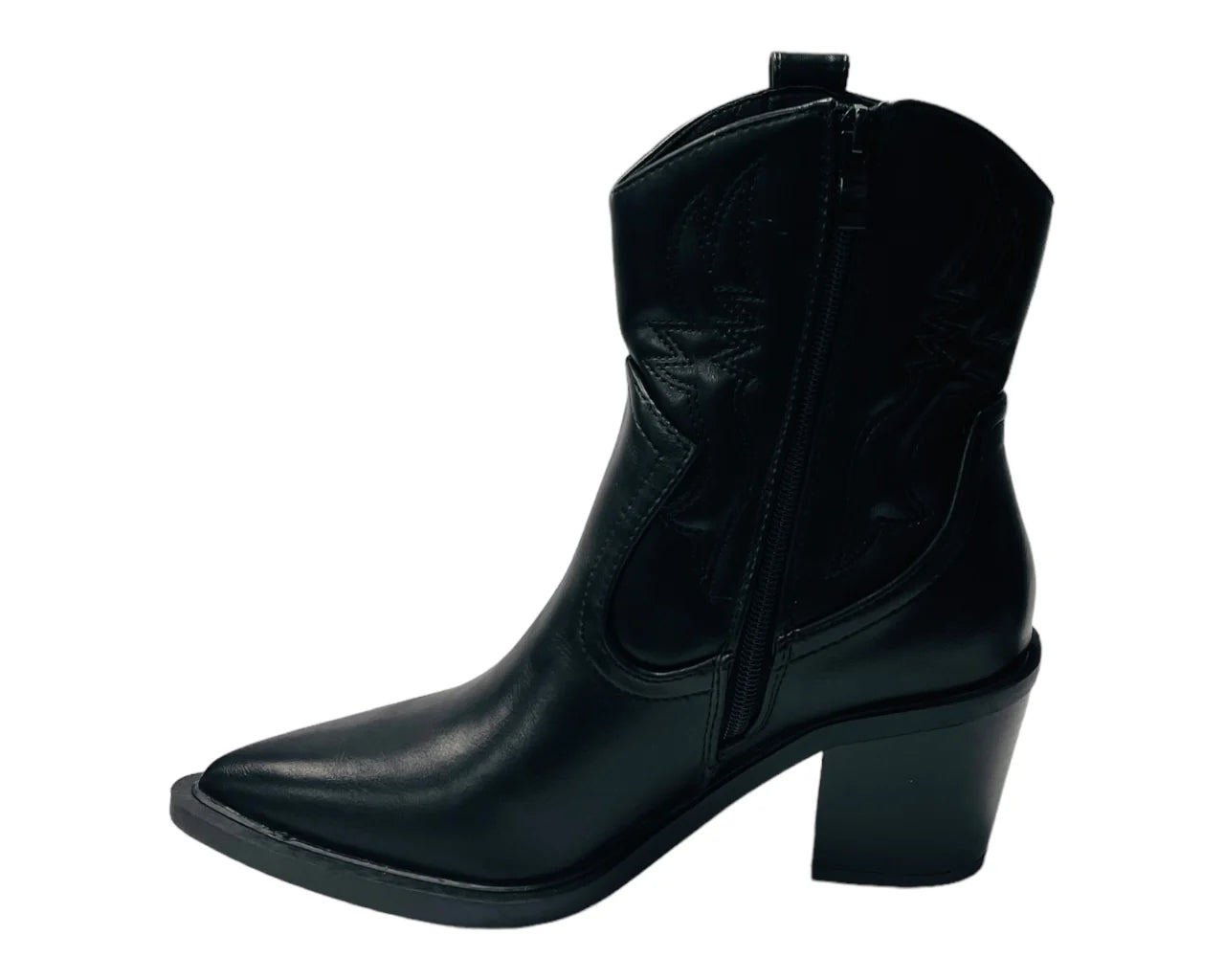 Women's Western Cowboy Embroidered Block Heel Boots