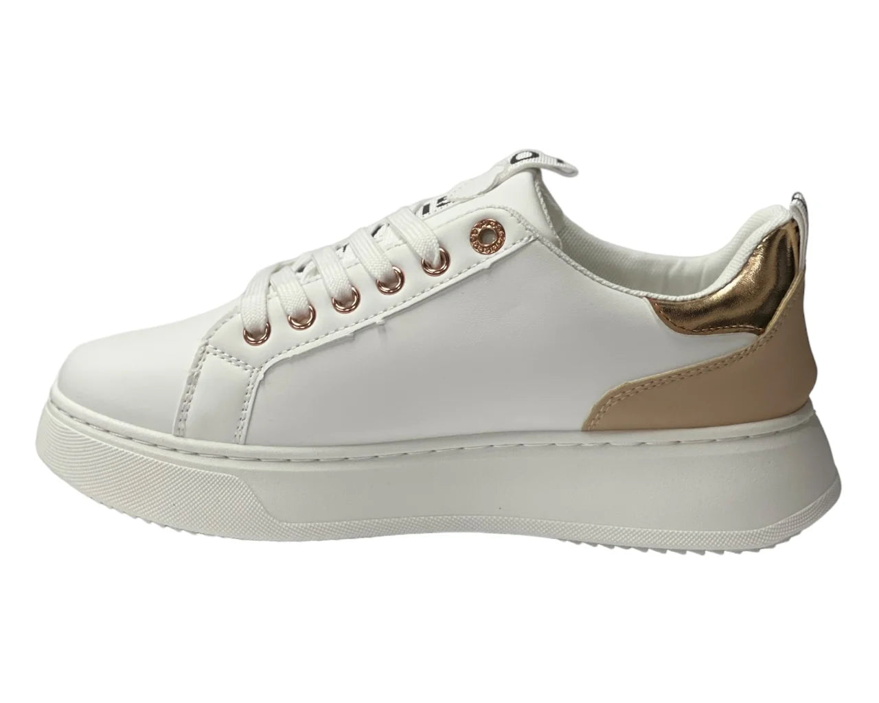 Women's  Faux Leather Rhinestone Lace Up Trainers