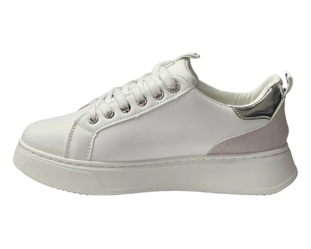Women's  Faux Leather Rhinestone Lace Up Trainers