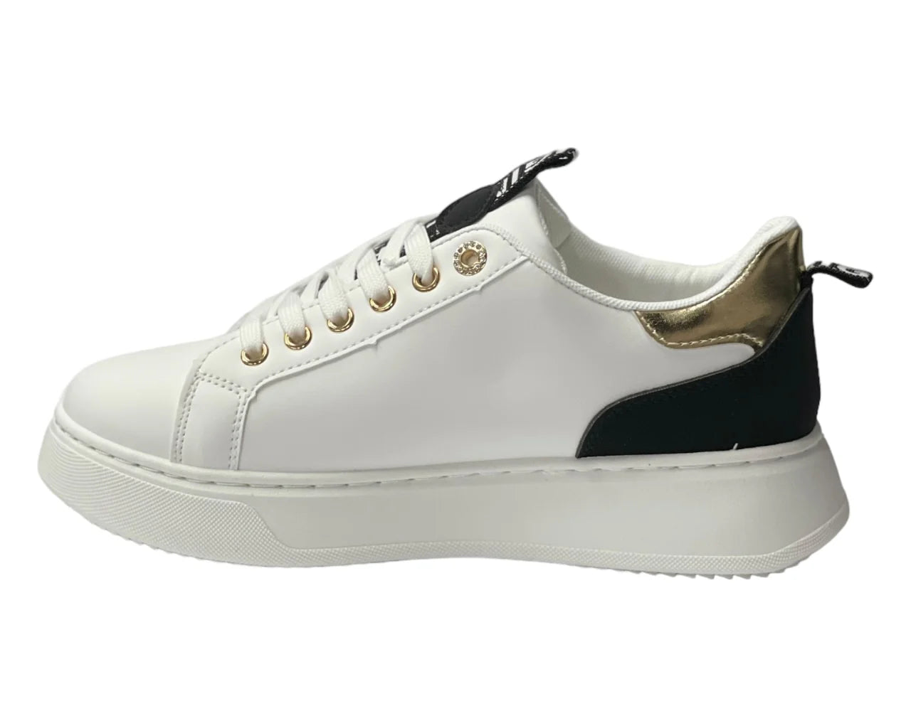 Women's  Faux Leather Rhinestone Lace Up Trainers