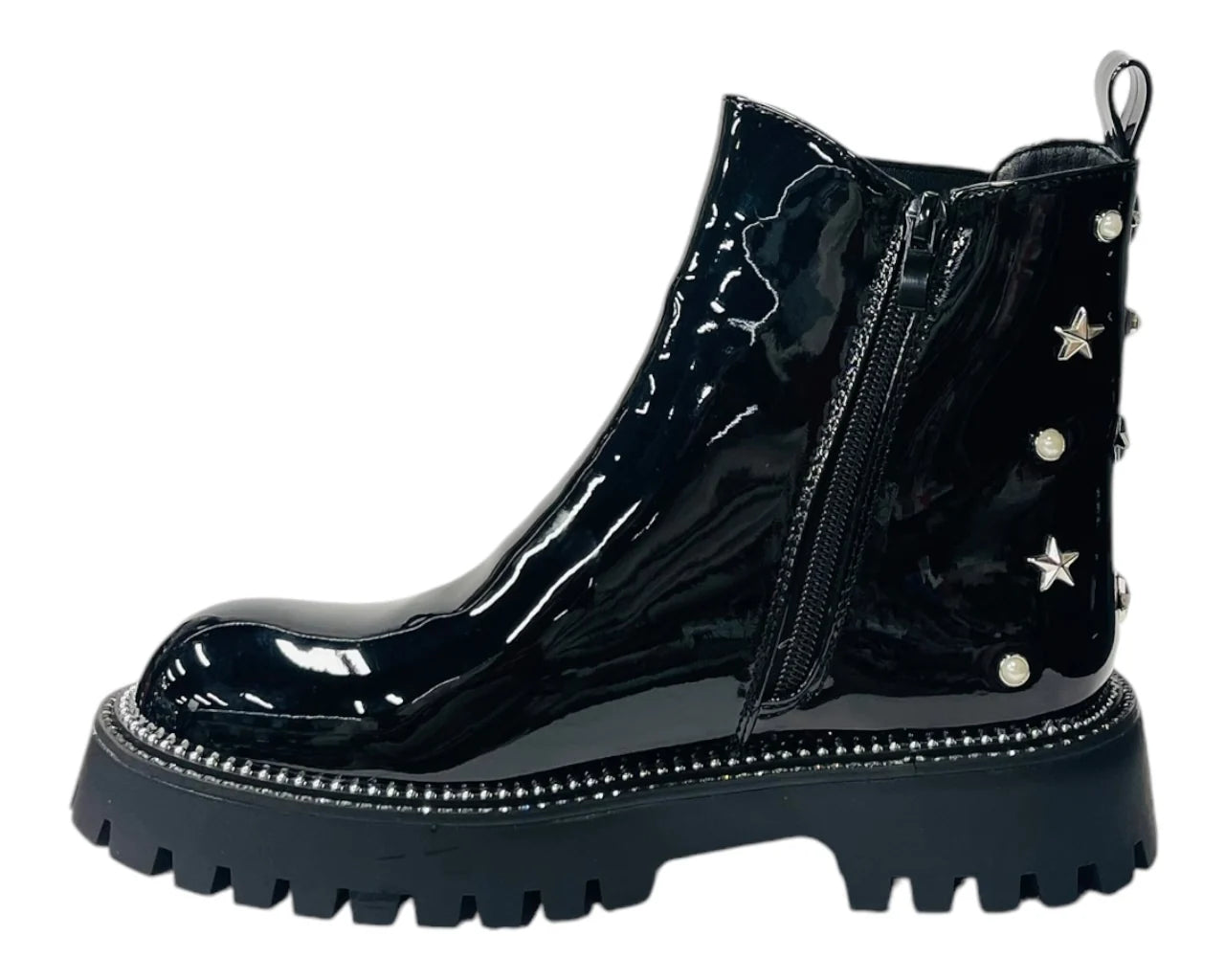 Women's Rhinestone Studded Elastic Zip Ankle Boots