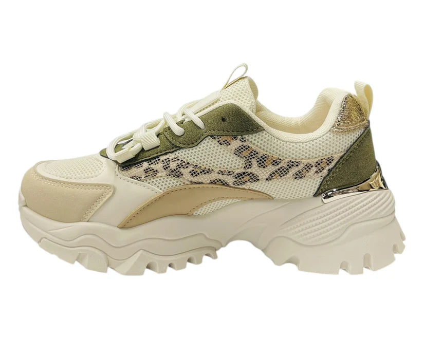 Women's Junior's Chunky Sole Lace Up Sports Trainers