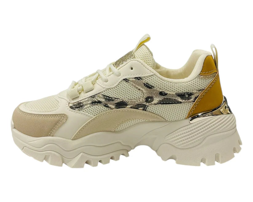 Women's Junior's Chunky Sole Lace Up Sports Trainers