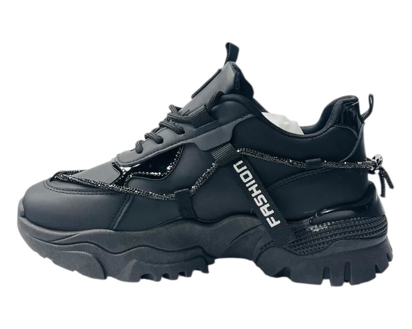 Women's Chunky Sole Lace Up Sports Trainers
