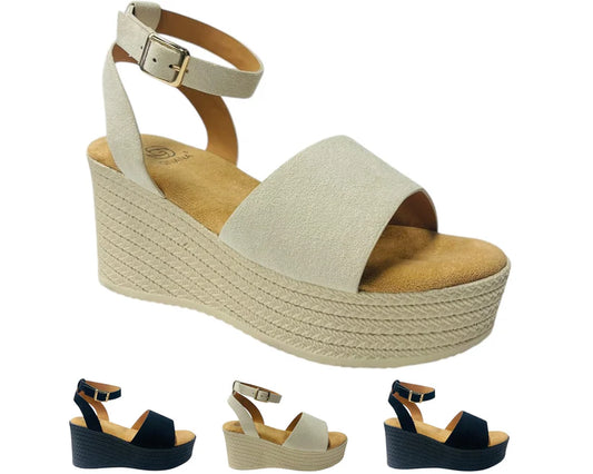 Women's Lightweight Platform Wedge Espadrilles Sandals