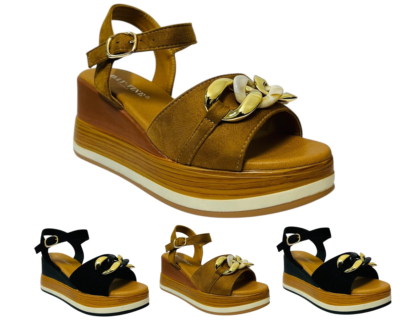 Women's Light Weight Wedge Heel Ankle Strap Sandals