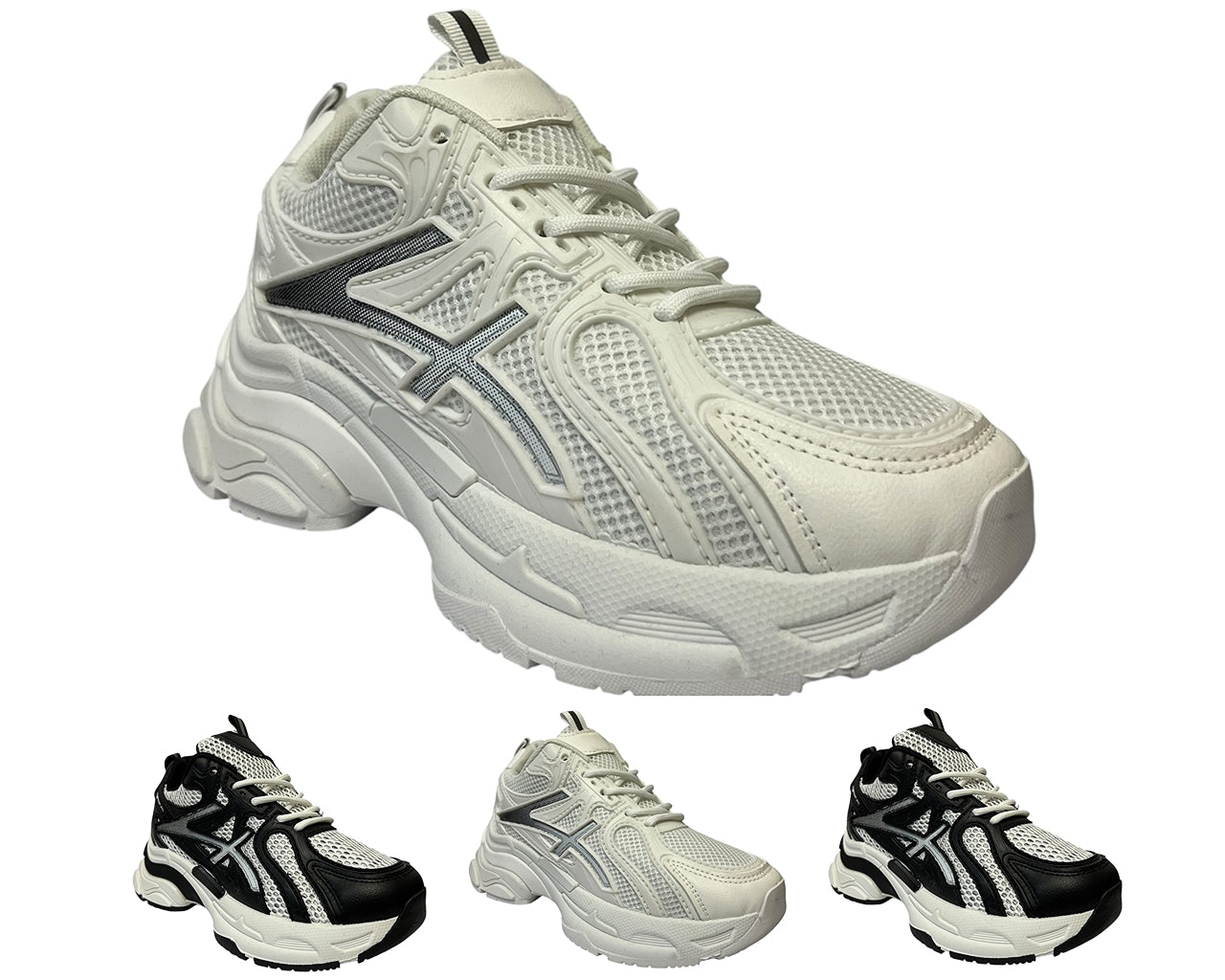 Chunky Sole Lace Up Sports Trainers